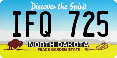 ND license plate IFQ725
