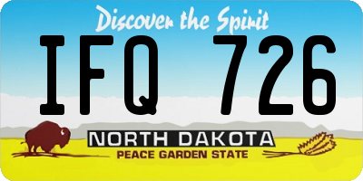 ND license plate IFQ726