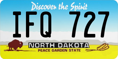 ND license plate IFQ727