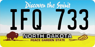 ND license plate IFQ733