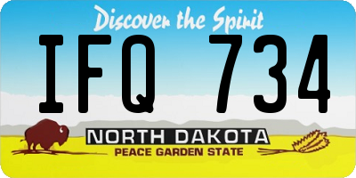 ND license plate IFQ734