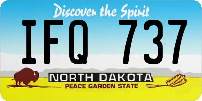 ND license plate IFQ737