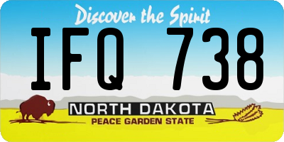 ND license plate IFQ738