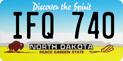 ND license plate IFQ740