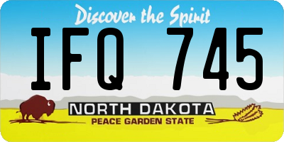 ND license plate IFQ745