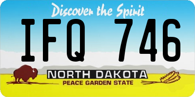 ND license plate IFQ746
