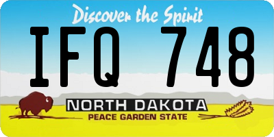 ND license plate IFQ748