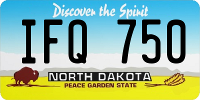 ND license plate IFQ750