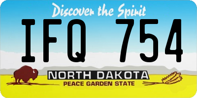 ND license plate IFQ754
