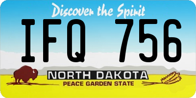 ND license plate IFQ756