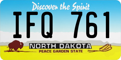 ND license plate IFQ761