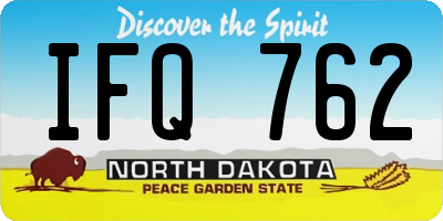 ND license plate IFQ762