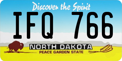 ND license plate IFQ766