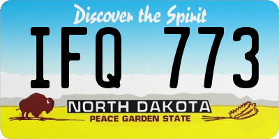 ND license plate IFQ773