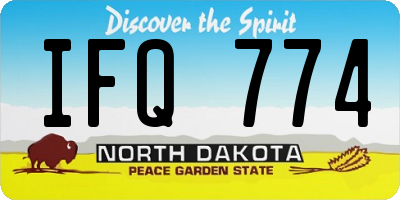 ND license plate IFQ774