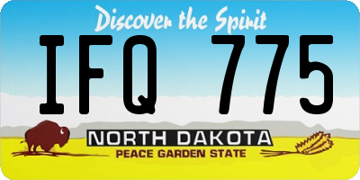 ND license plate IFQ775