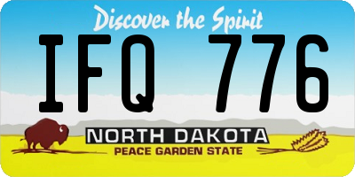 ND license plate IFQ776