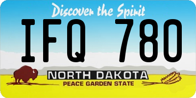 ND license plate IFQ780