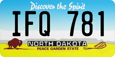 ND license plate IFQ781
