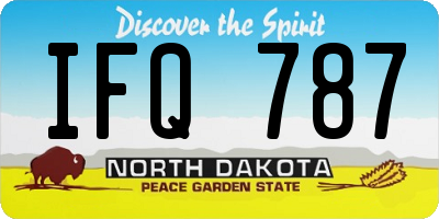 ND license plate IFQ787