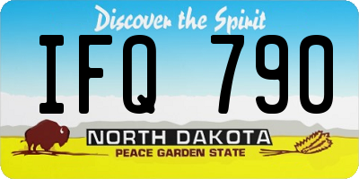 ND license plate IFQ790