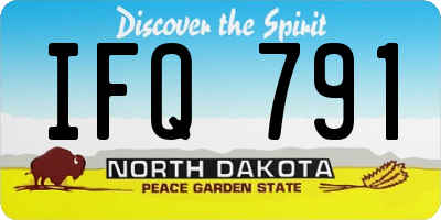 ND license plate IFQ791