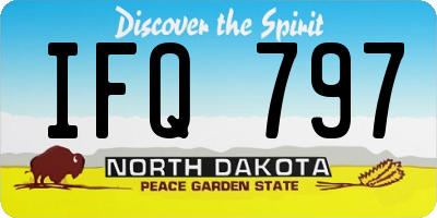 ND license plate IFQ797