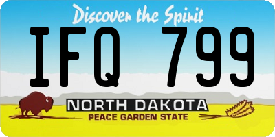 ND license plate IFQ799