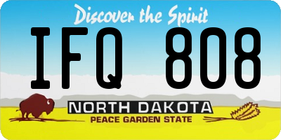 ND license plate IFQ808