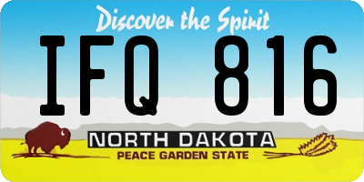 ND license plate IFQ816