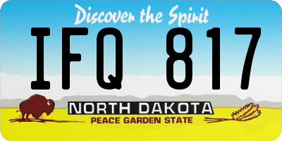 ND license plate IFQ817
