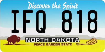 ND license plate IFQ818
