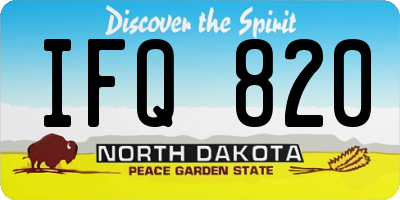ND license plate IFQ820