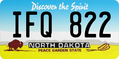ND license plate IFQ822
