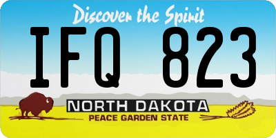 ND license plate IFQ823