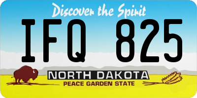 ND license plate IFQ825