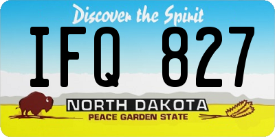 ND license plate IFQ827