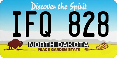 ND license plate IFQ828