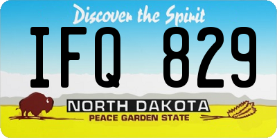 ND license plate IFQ829