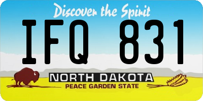 ND license plate IFQ831
