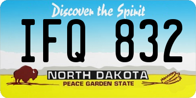 ND license plate IFQ832