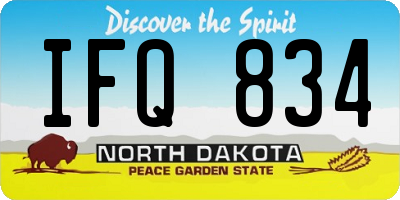 ND license plate IFQ834