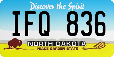 ND license plate IFQ836
