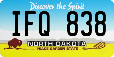 ND license plate IFQ838