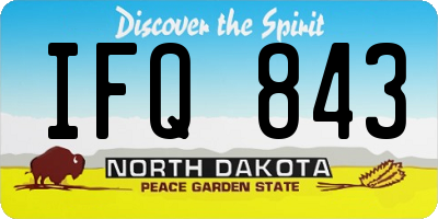 ND license plate IFQ843