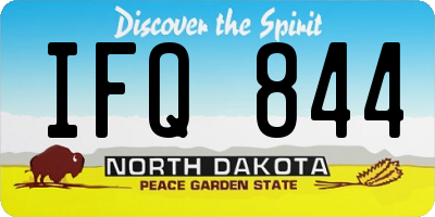 ND license plate IFQ844