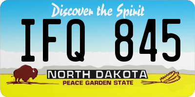 ND license plate IFQ845