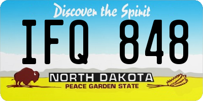 ND license plate IFQ848