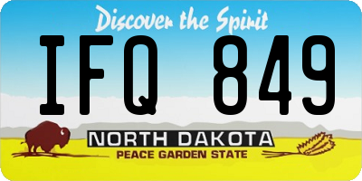 ND license plate IFQ849
