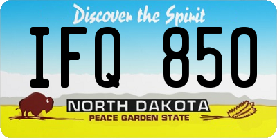 ND license plate IFQ850